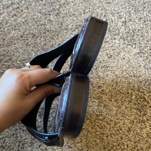 Sam Edelman Black Leather Sandals 9 - Picture 3 of 7